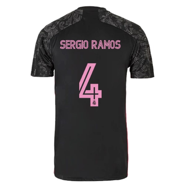 Camiseta Real Madrid 3ª Kit NO.4 Sergio Ramos 2020 2021 Negro